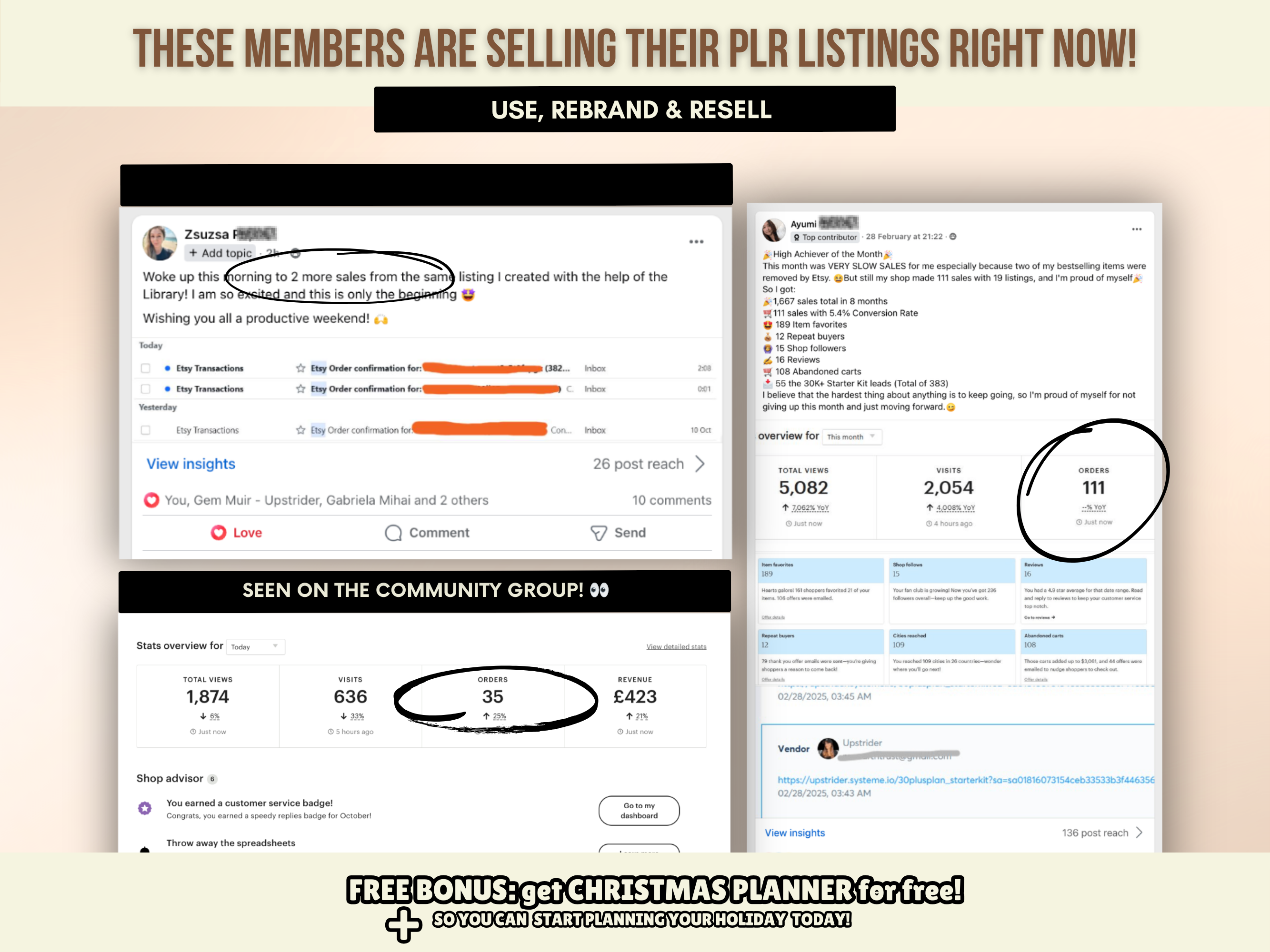 PLR Christmas Gift Tracker Google Sheets Template with Resell Rights