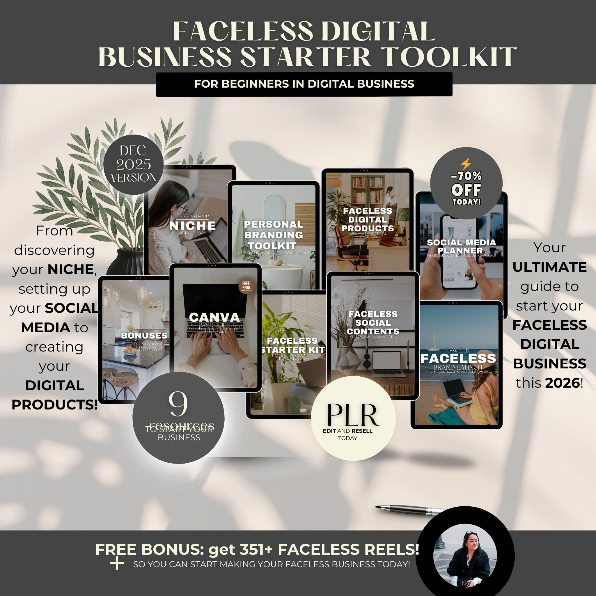 Faceless Digital Business Starter Toolkit Bundle