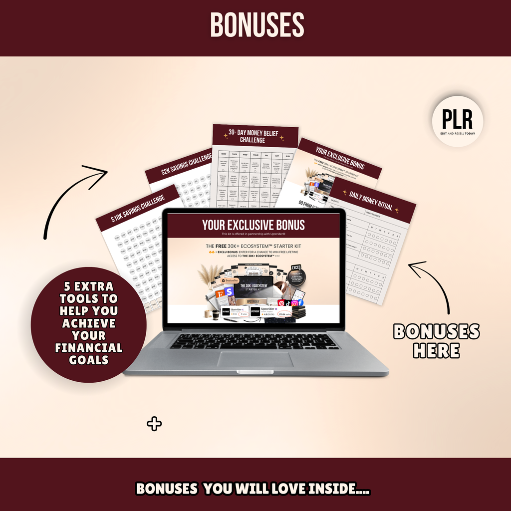 Wealth Mindset Planner Canva Templates With PLR Rights