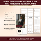 Wealth Mindset Planner Canva Templates With PLR Rights